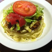 タコライス風エスニック冷し麺|アデッソさん