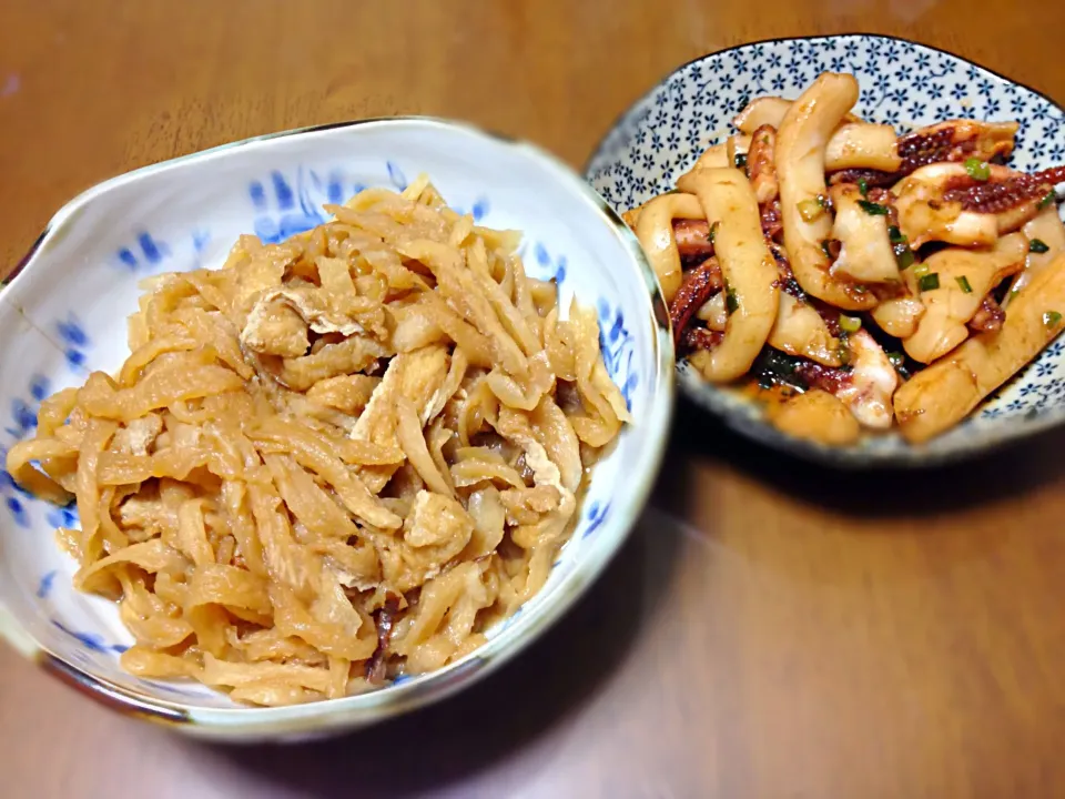 切り干し大根の煮物                      イカの生姜醤油炒め|みっちんさん