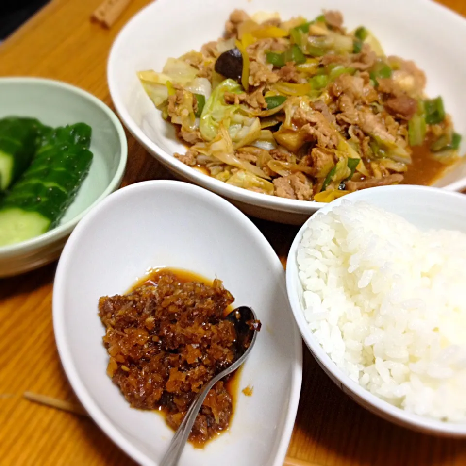 回鍋肉な夕食|なお。さん