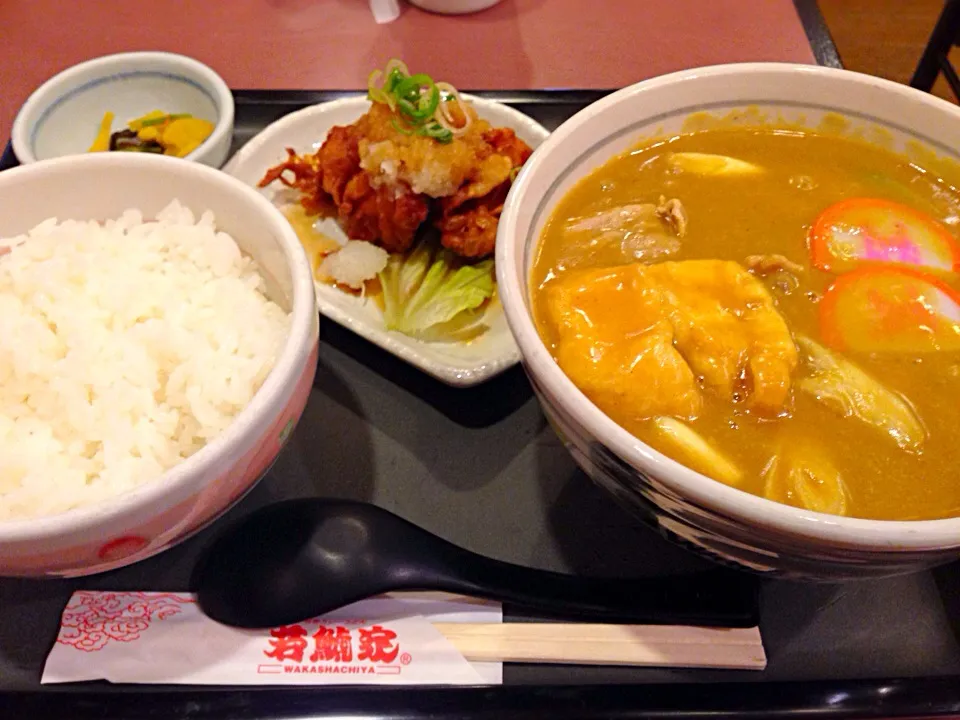 カレーうどんとみぞれ唐揚げ|ちゃたままさん