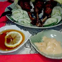 chicken boneless embutido..with dressing honey bee pure with lemon etc .|Herodutos Uy Pepito Jr.さん