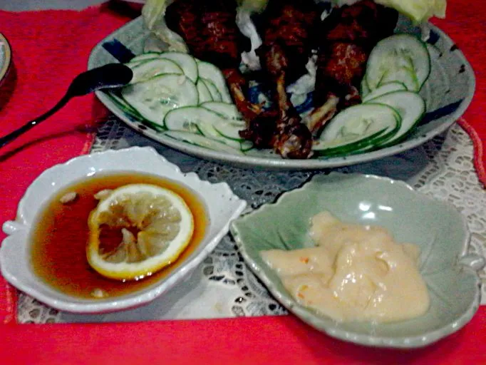 chicken boneless embutido..with dressing honey bee pure with lemon etc .|Herodutos Uy Pepito Jr.さん