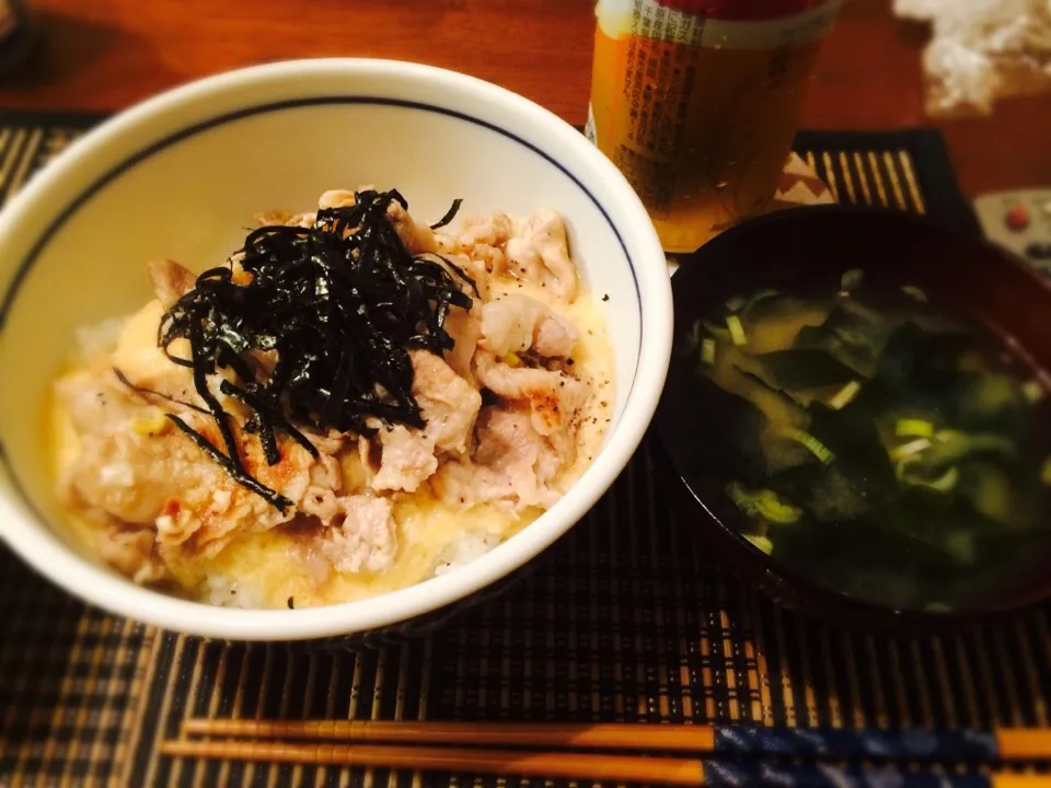 ねぎ塩豚のとろろ丼|haseseさん