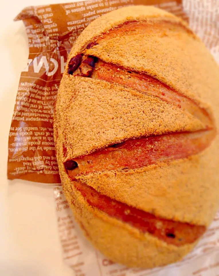 おかなさんの♡きな粉と黒糖の大納言カンパーニュ♡|ふぅさん