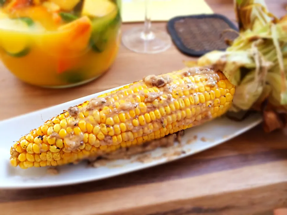 Grilled corn with white truffle sauce|Akiko Nishimaeさん