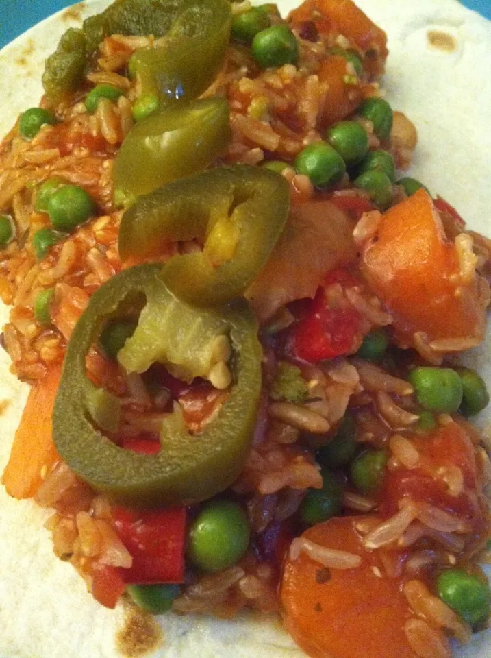 Veggie chilli with tortilla wrap|Nick Hiderさん