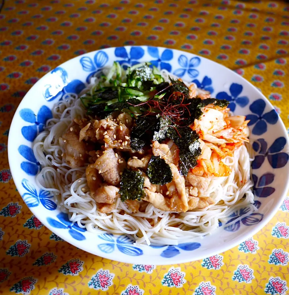 おうちランチ・豚キムチそうめん|kokoさん