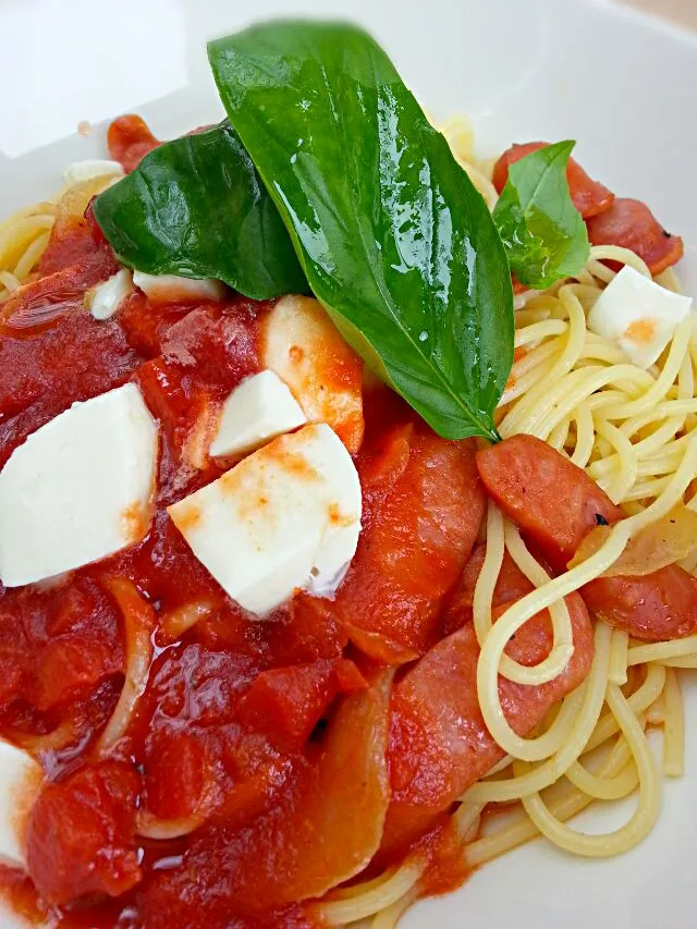 #delicious spaghetti with mozarella|Maikさん