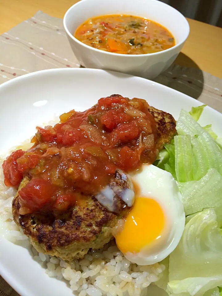 Snapdishの料理写真:タコスバーグ丼|しのさんさん