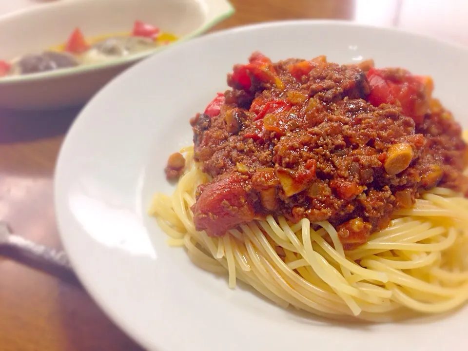 トマトごろごろミートパスタ♡|あ や か*･さん