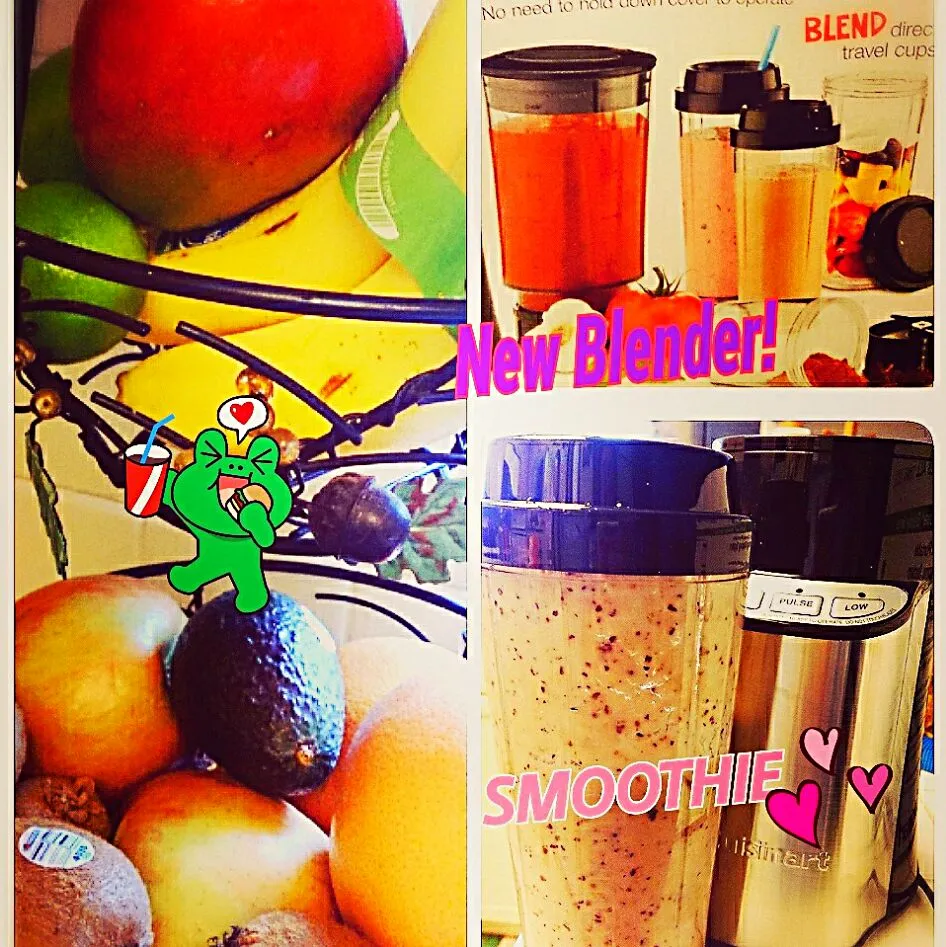 Nutrition in a cup!  Smoothie🍎🍌🍓 for breakfast
栄養たっぷりのスムージー|cheese n' wineさん