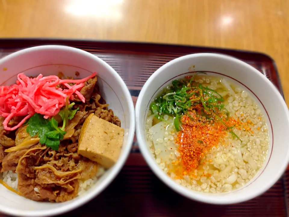 牛すき丼ミニ➕ハイカラうどんミニ|Kunisanoさん