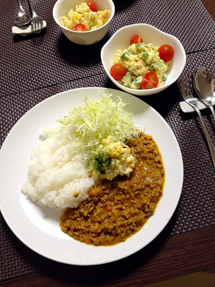 キーマカレーの晩ご飯|mikaさん