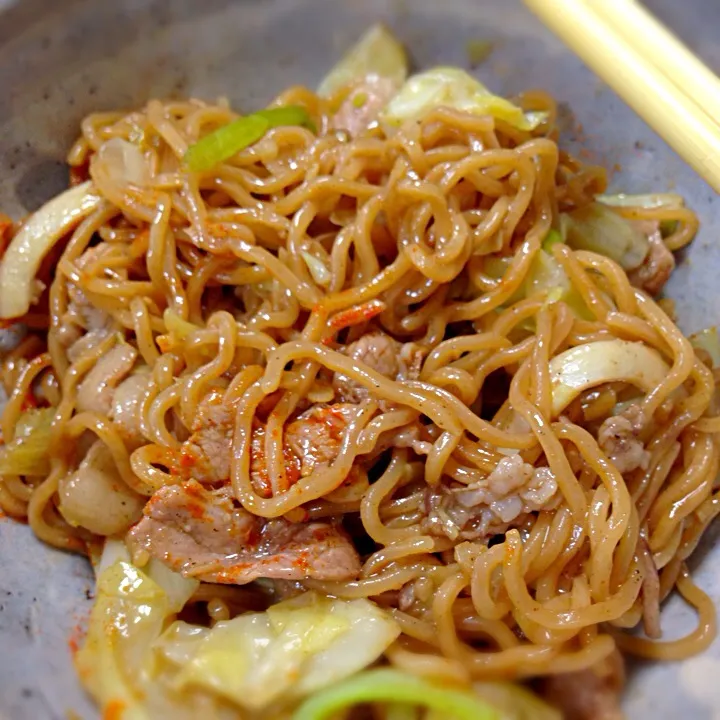 焼きそば（皿うどんの蒸し麺）|Ken Ichinomiyaさん