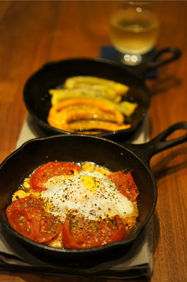 Snapdishの料理写真:Baked Tomatoes with Eggs|てつやさん