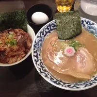 Snapdishの料理写真:豚骨魚介ラーメン|Toimanさん