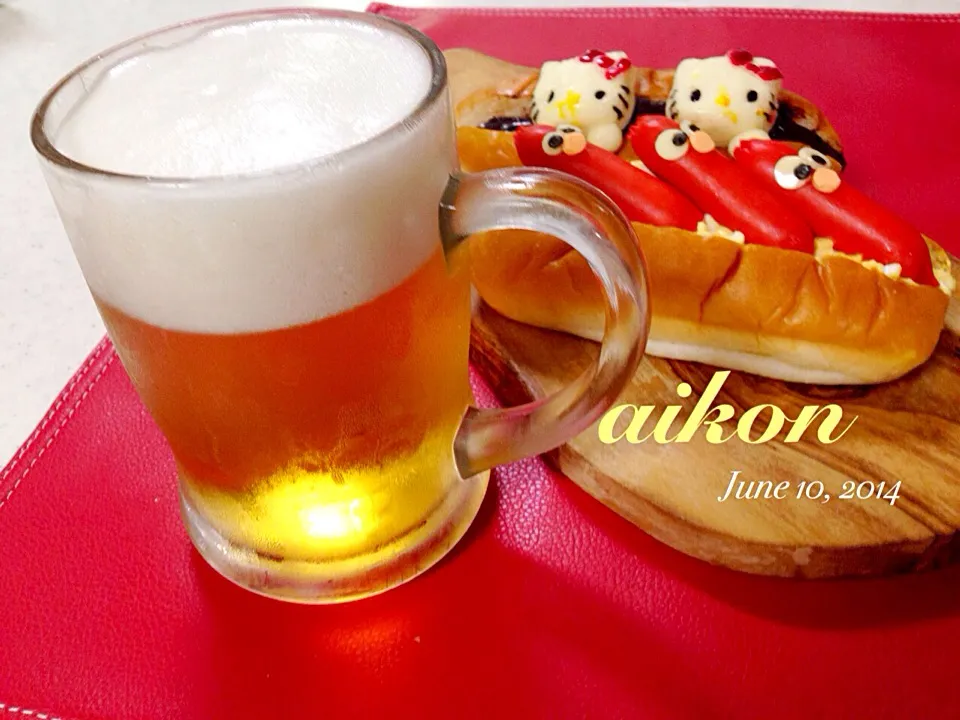 子供だって飲みたいんだぁ〜（≧∇≦） りんごジュースでビールゼリー🍻？🍎?|☆aikon☆さん