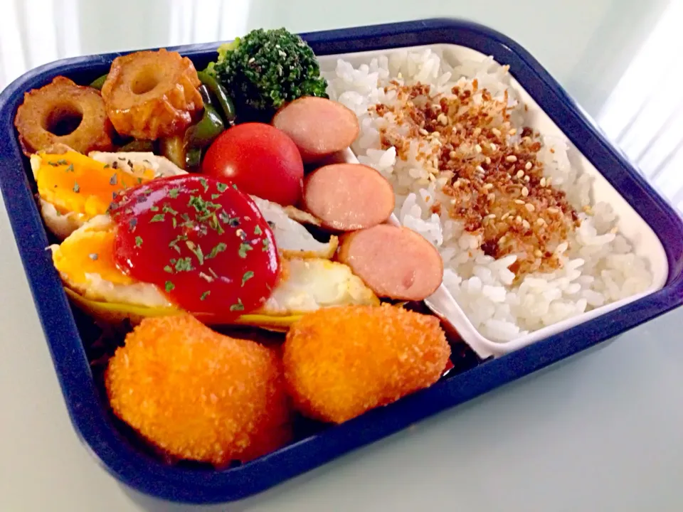 折り目玉焼き弁当|のぞみさん