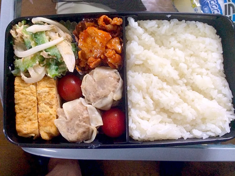 Snapdishの料理写真:豚肉のオイケチャマヨ炒め弁当（2回目）|Takayaさん