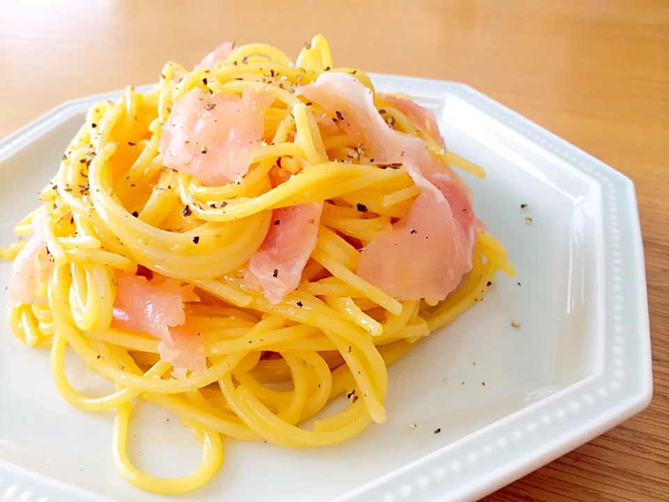 生ハム大好き(❁´3`❁) 3歳女子のランチ♪カルボナーラ|naoさん