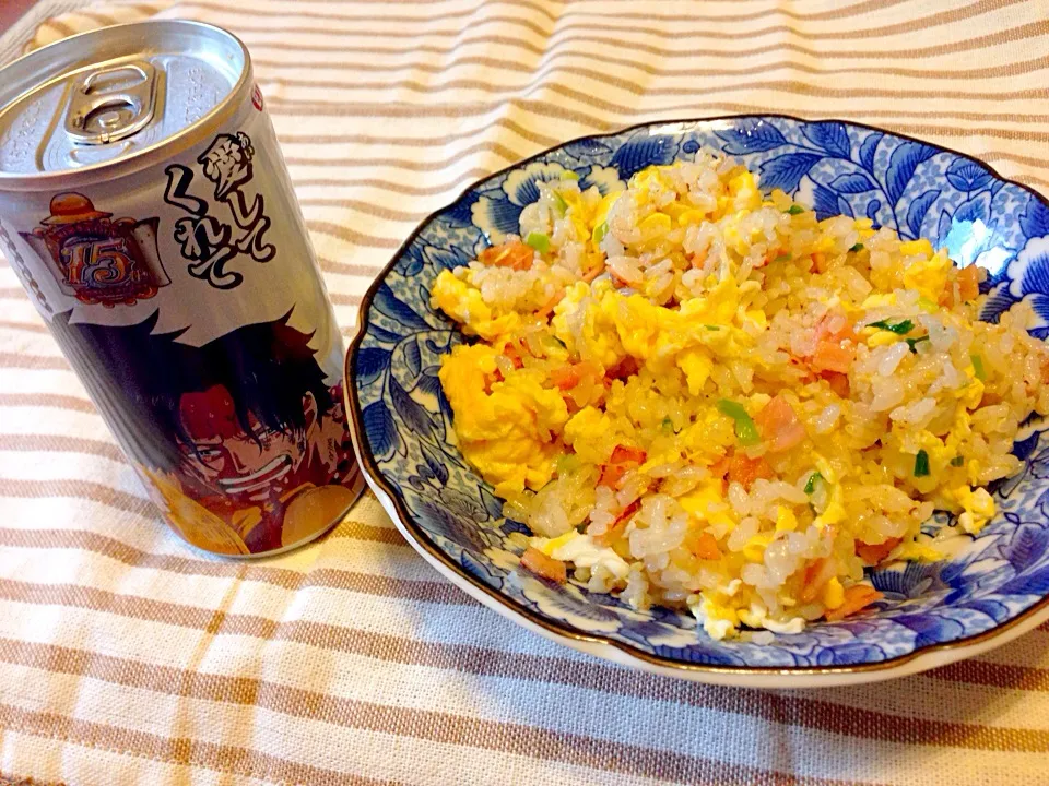 Snapdishの料理写真:ハムとたまごのチャーハン|まりんさん