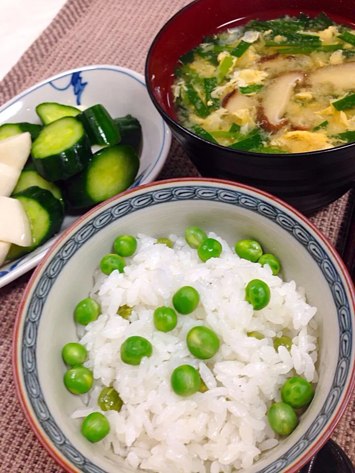 大好きな豆ご飯🍀|デミさん