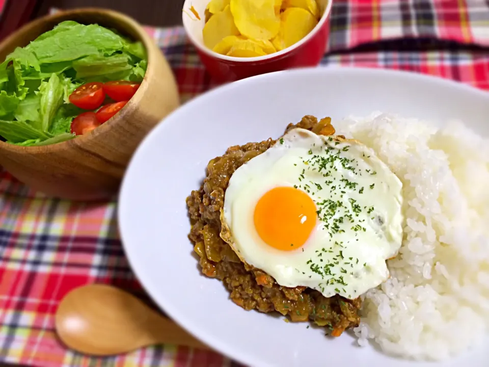 タコライス失敗→キーマカレーに変更（笑）|つんさん