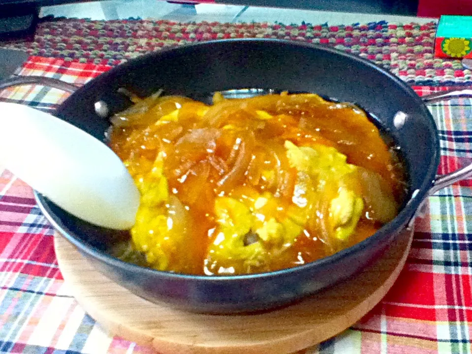 Snapdishの料理写真:甘酢あんかけ卵丼(((o(*ﾟ▽ﾟ*)o)))|道善英将さん