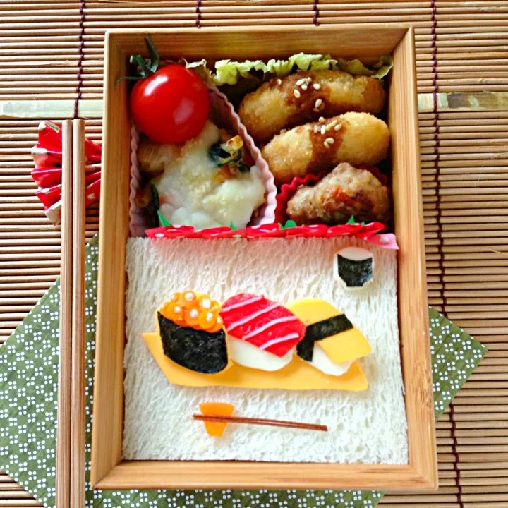 Snapdishの料理写真:スシ食いねェ！弁当|ザッキー☆さん