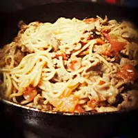 Snapdishの料理写真:#spagetti #firsttime #make #it #myself|Hờ Camrynさん