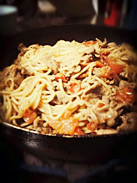 Snapdishの料理写真:#spagetti #firsttime #make #it #myself|Hờ Camrynさん