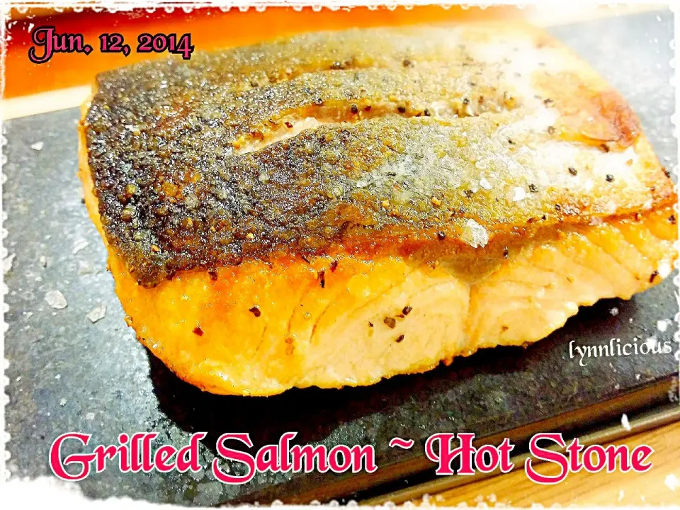 Grilled salmon hot stone|🌷lynnlicious🌷さん