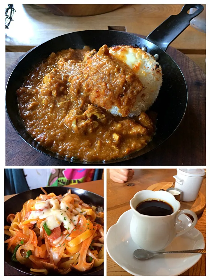 3人でランチ（＾∇＾）
フライパンカレーと珈琲はフレンチ。|しーさん