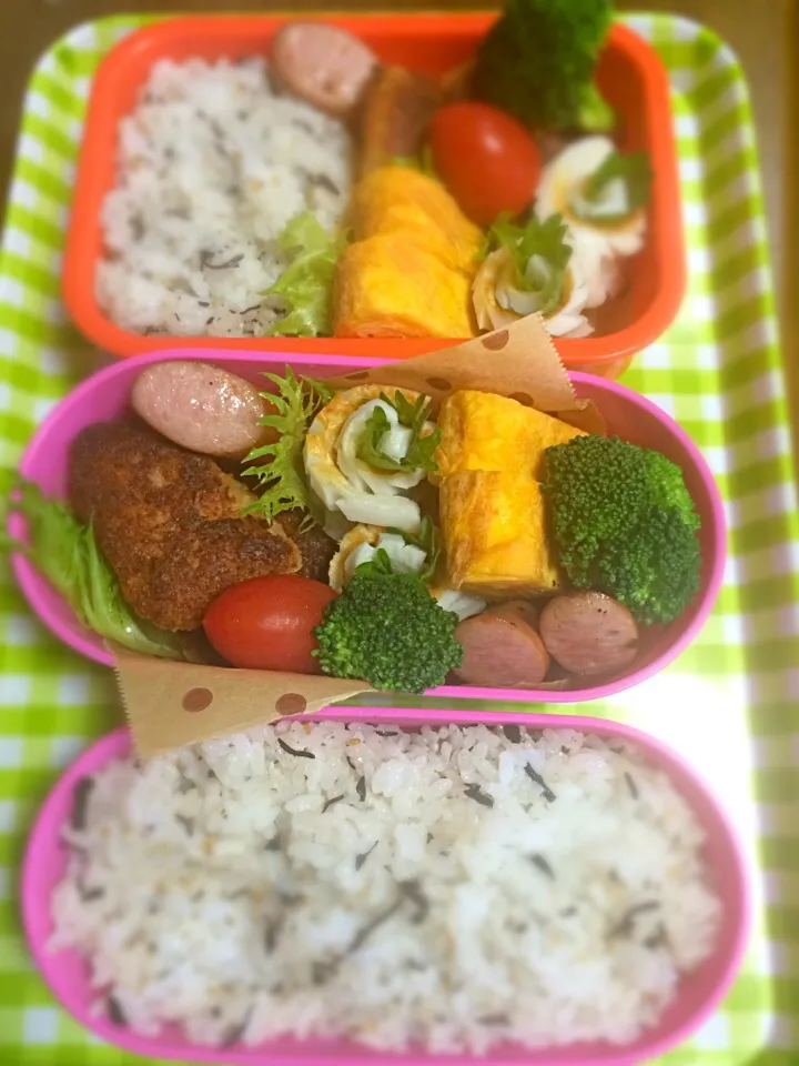 Snapdishの料理写真:JK楓と祈のお弁当6/13|よこたんさん