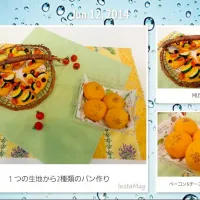 Snapdishの料理写真:トマトソースを練り込んだパン作り|ramustyleさん