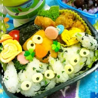 Snapdishの料理写真:トイストーリー弁当★リトルグリーンメンとMr.ポテトヘッドです|ドロロさん