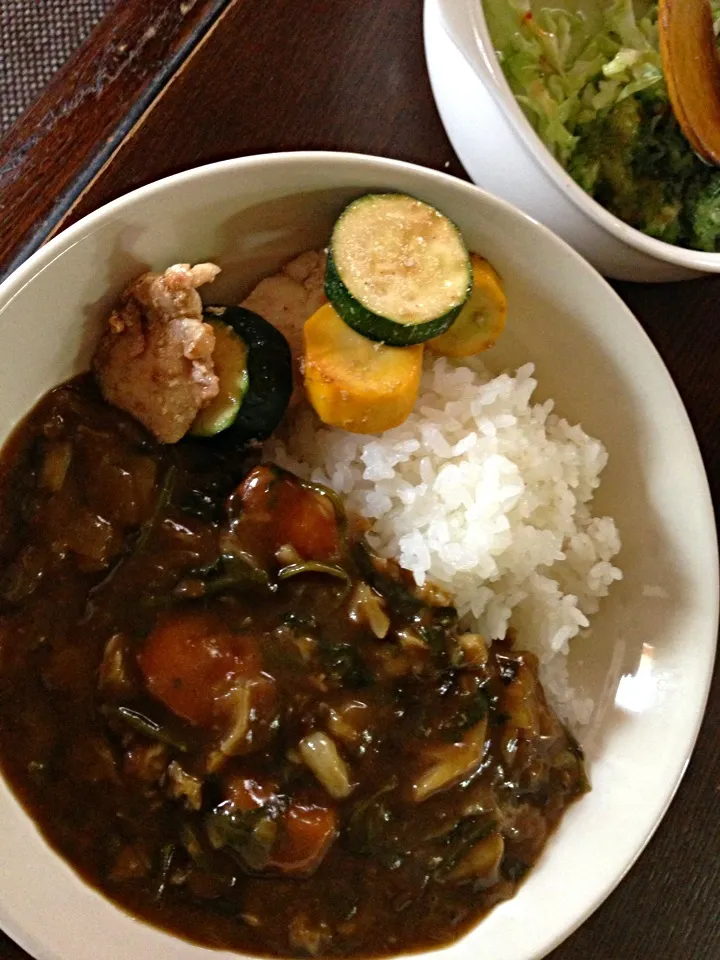 Snapdishの料理写真:簡単に夕食の残りのカレー^ - ^|ミキさん