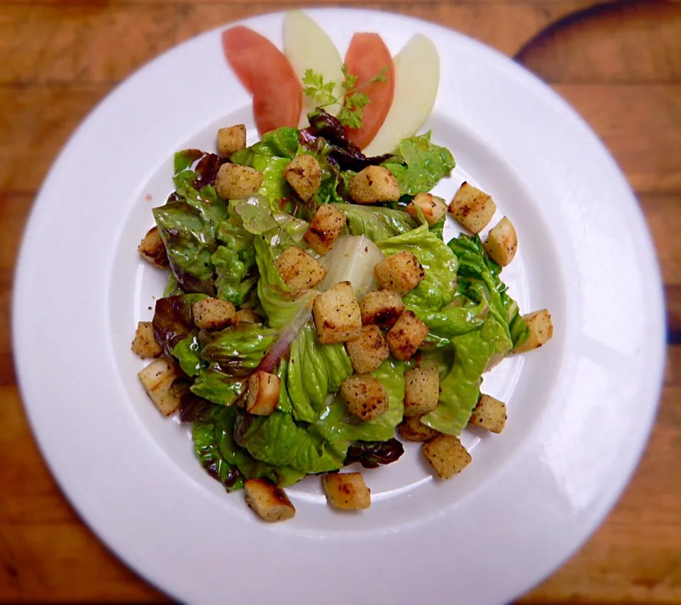 Lemon-Herb Vinaigrette Salad with Port Poach Apples|Woo J. Parkさん