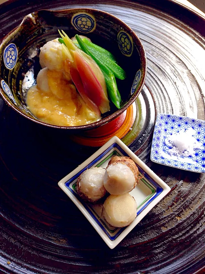 Snapdishの料理写真:きぬかつぎと酢味噌和え♪|ちーちさん