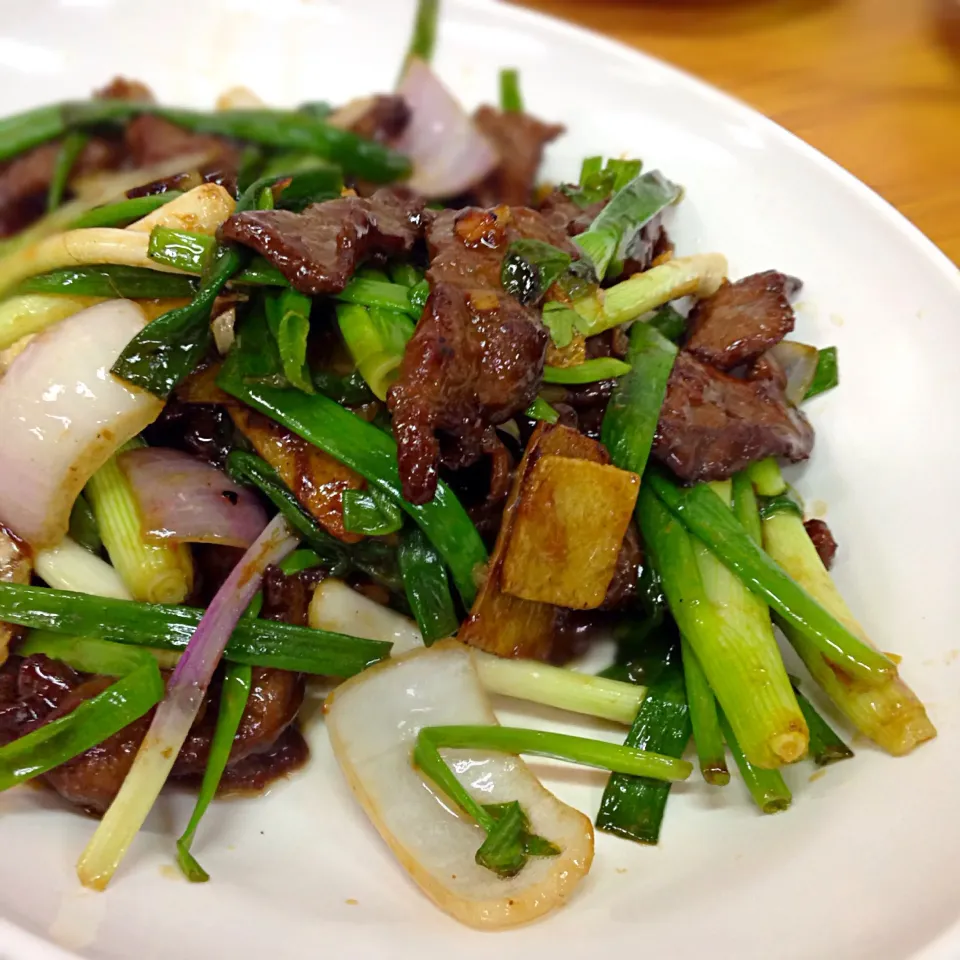 Spring onion ginger beef|willzさん