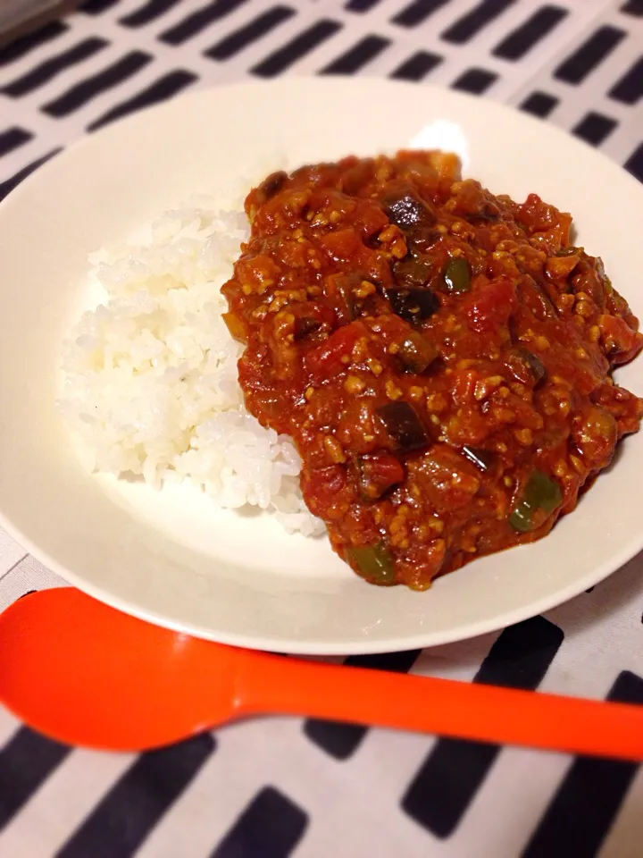 トマトたっぷり豚挽き肉カレー❤️|mochaさん