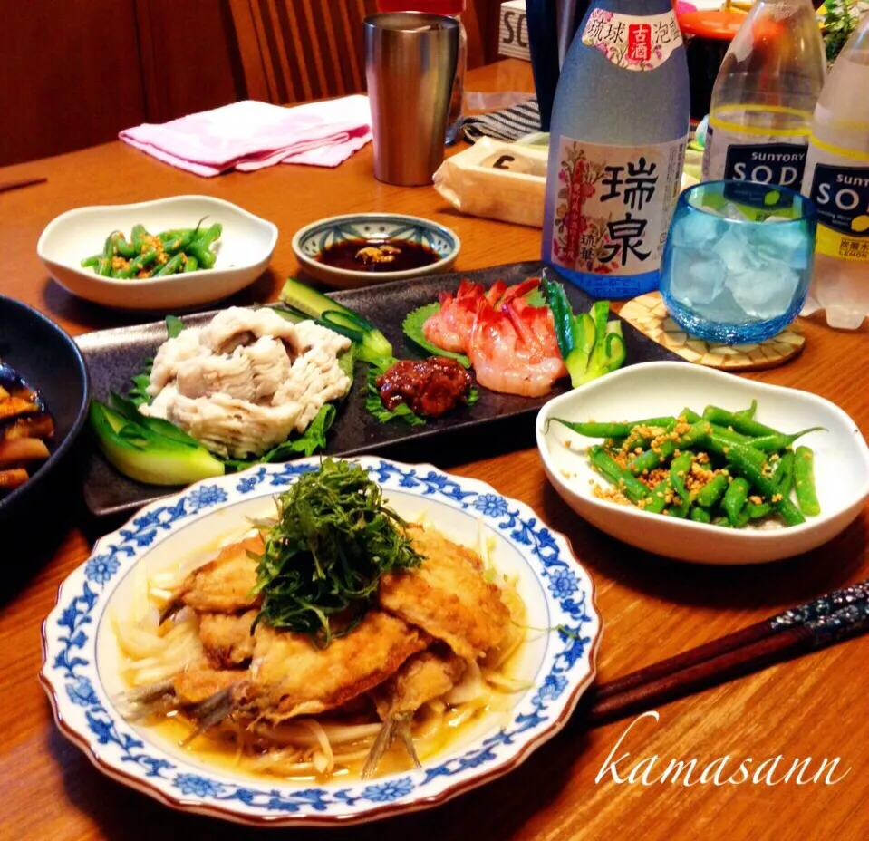 ももさんの料理 簡単 小鰯の焼き浸し(^з^)-☆ 鱧おとし、甘海老のお造り♪など…|かまさん