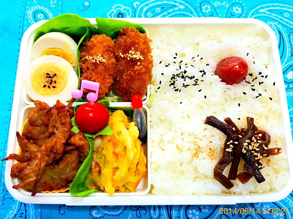 今日の旦那ちゃん弁当〜2014.6.14|こんぺいとうさん