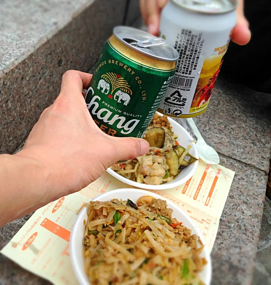 タイフェス♡パッタイ＆ガパオ〜タイビールで乾杯(〃▽〃)|ちっきーさん