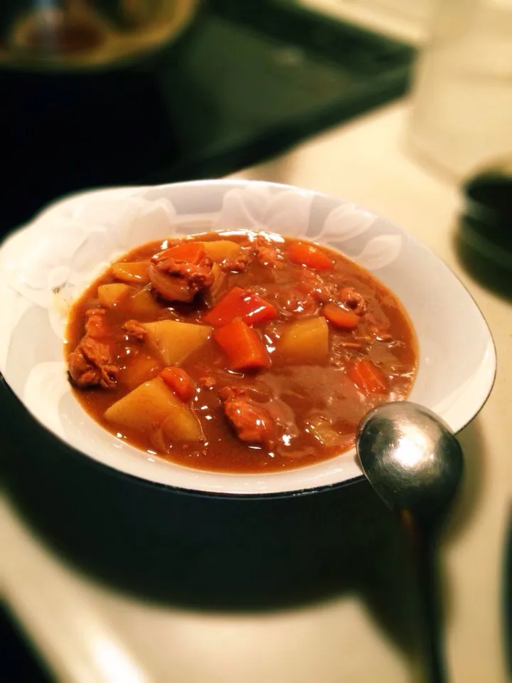 明日がいよいよ最後の大会。カレーでエネルギー付け|Mi.さん