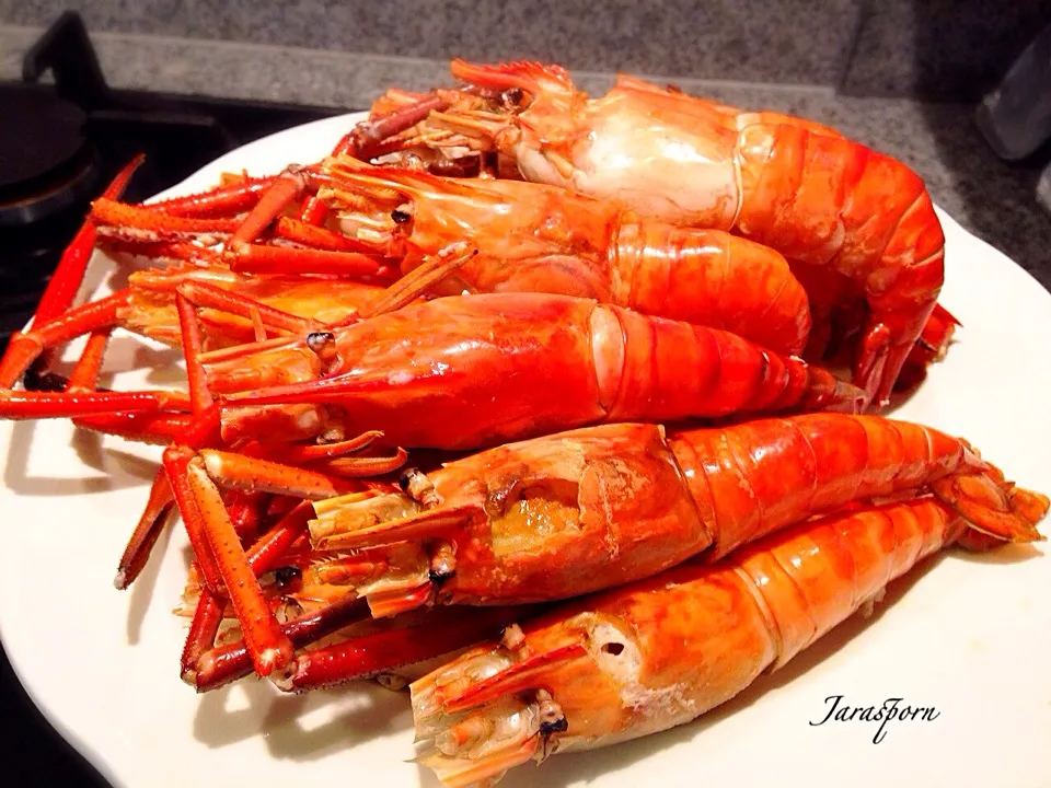 กุ้งแม่น้ำอบ : Baked Prawns|Jaraspornさん