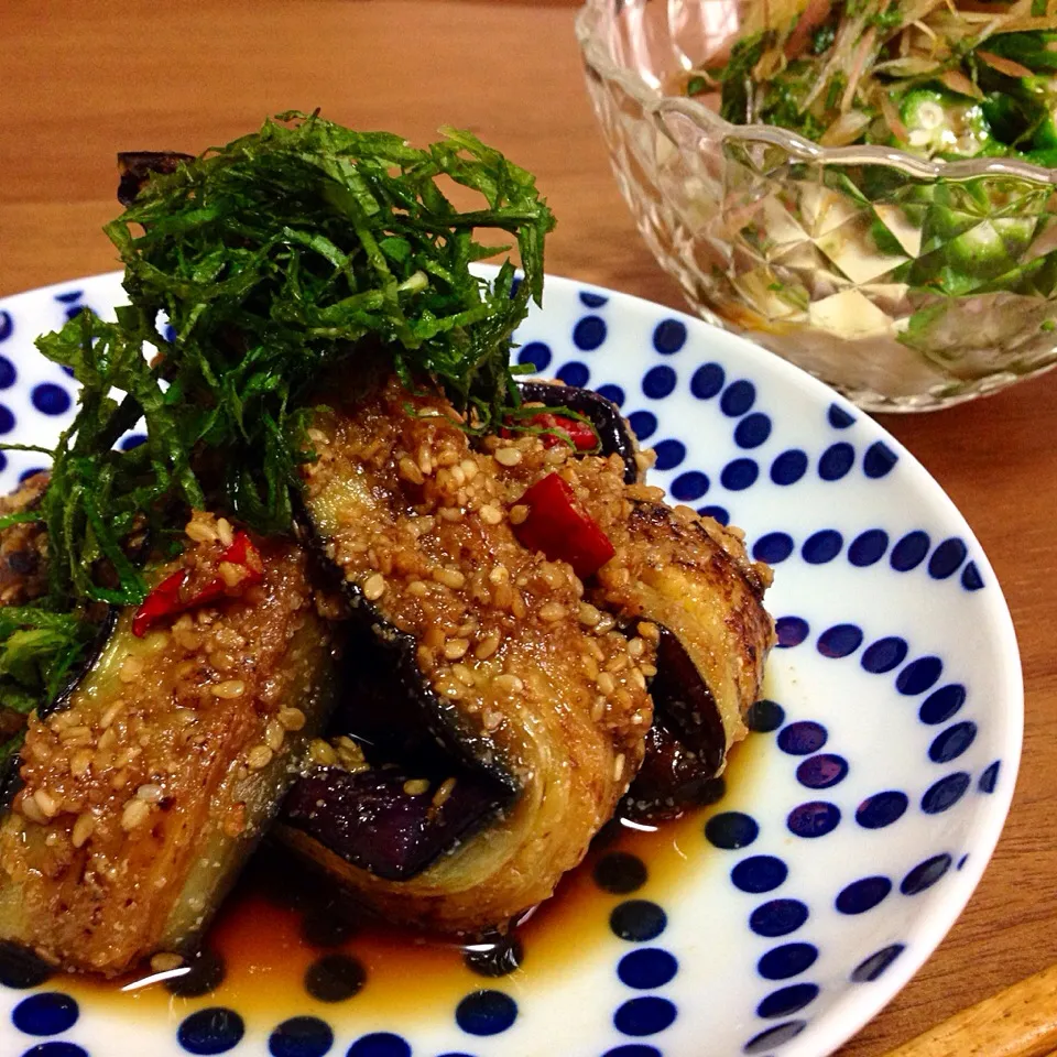 Snapdishの料理写真:虎キチ6さんの料理 ビール🍺が止まらない焼きナス|まるさん