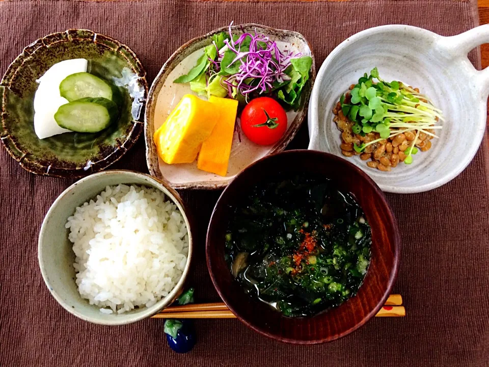 普通の朝ご飯♪ゆっくり食べれる幸せ〜😊|りえさん