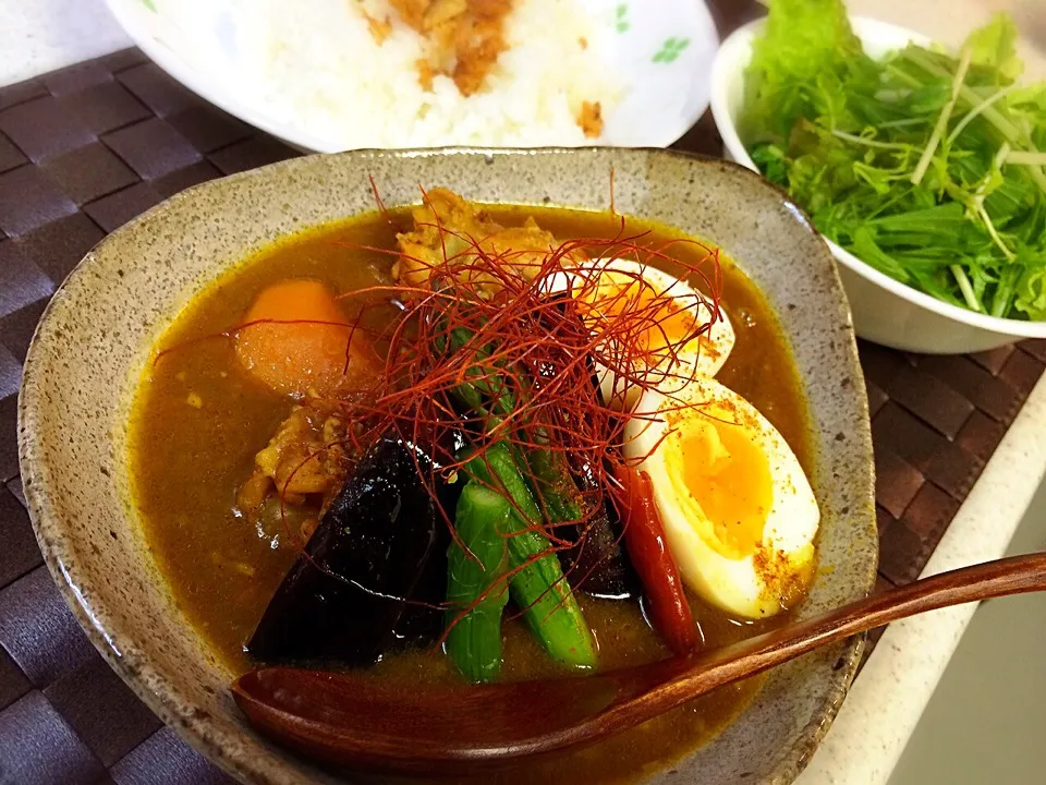 Snapdishの料理写真:手羽元スープカレー|かわうそくん(^^)さん