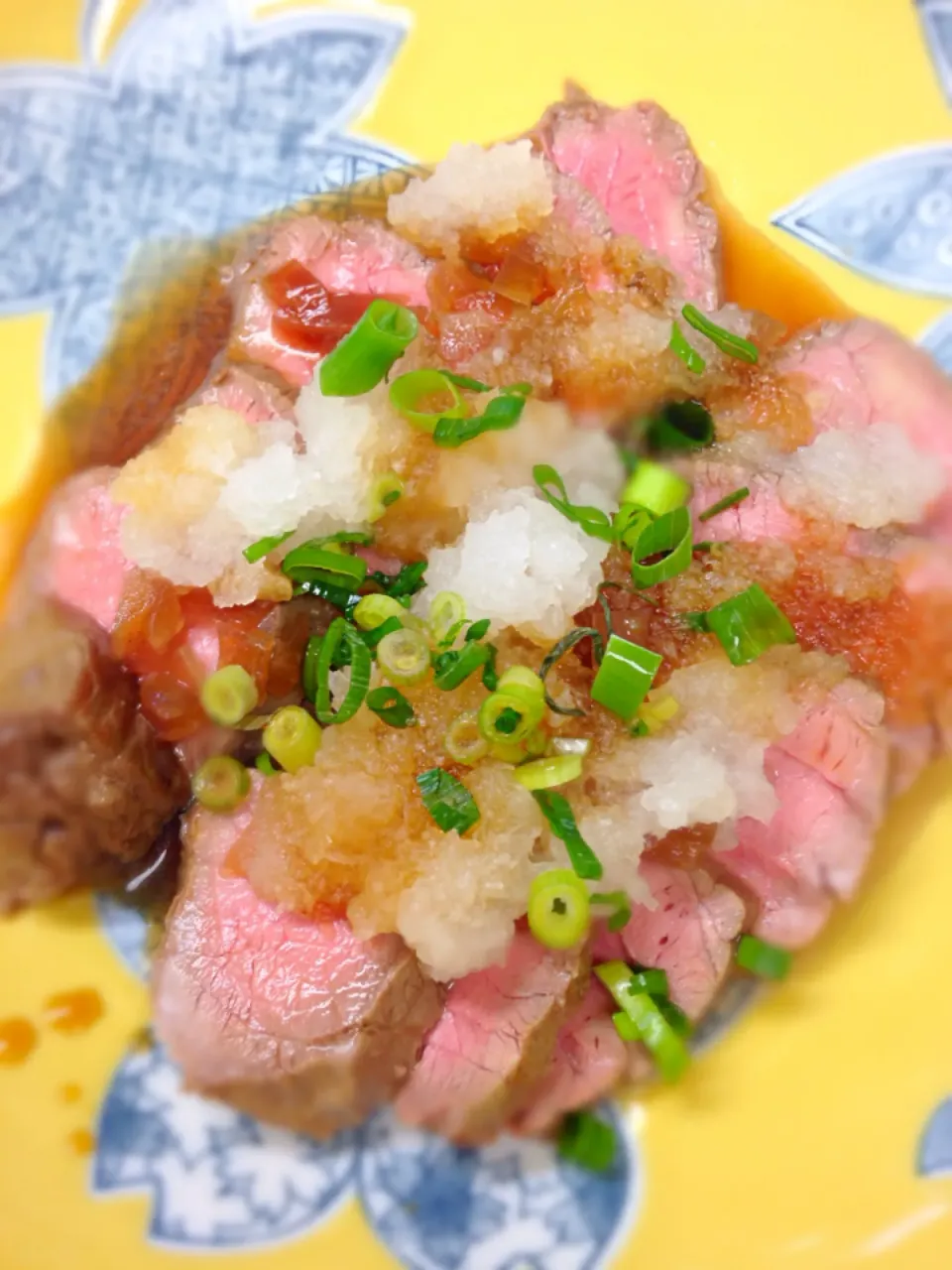 麺つゆ仕込みの牛肉たたき🍴|しのてらさん